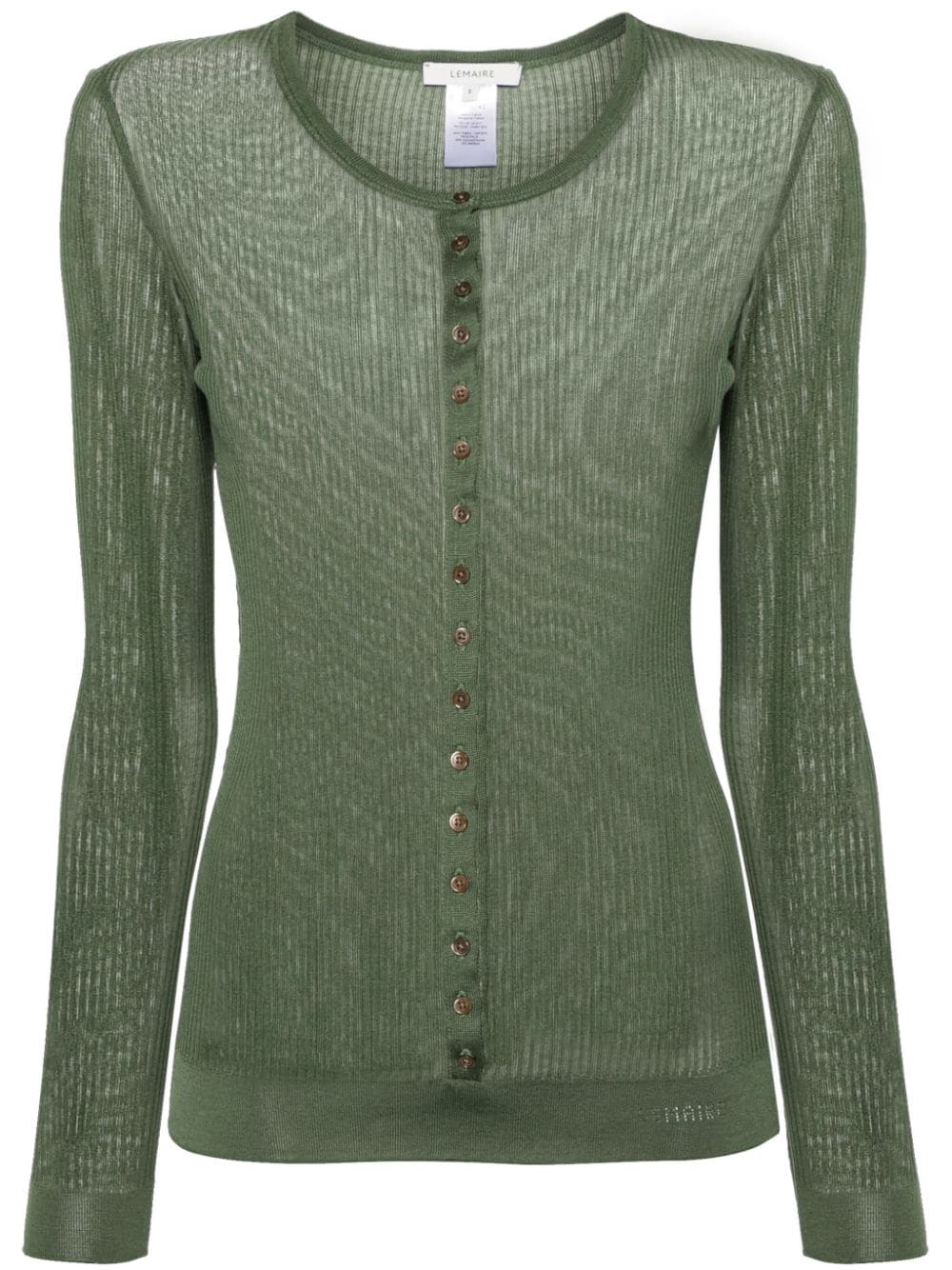 LEMAIRE ribbed fine-knit jumper - Green von LEMAIRE