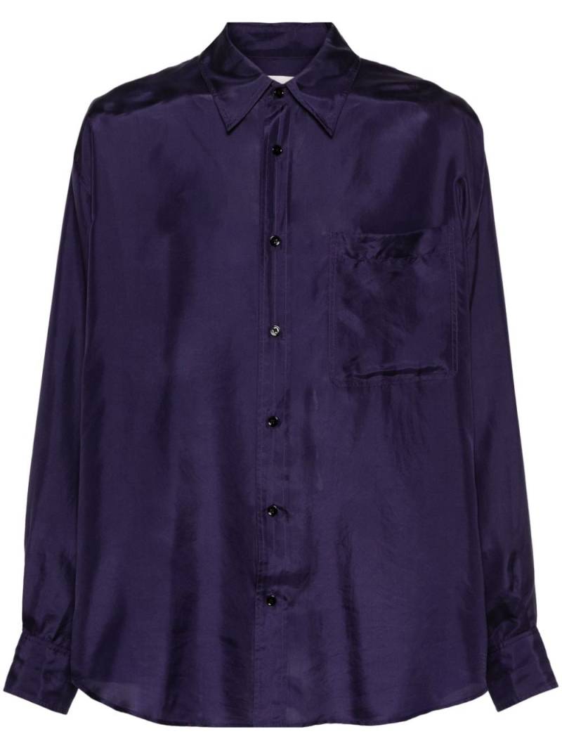 LEMAIRE satin silk shirt - Purple von LEMAIRE