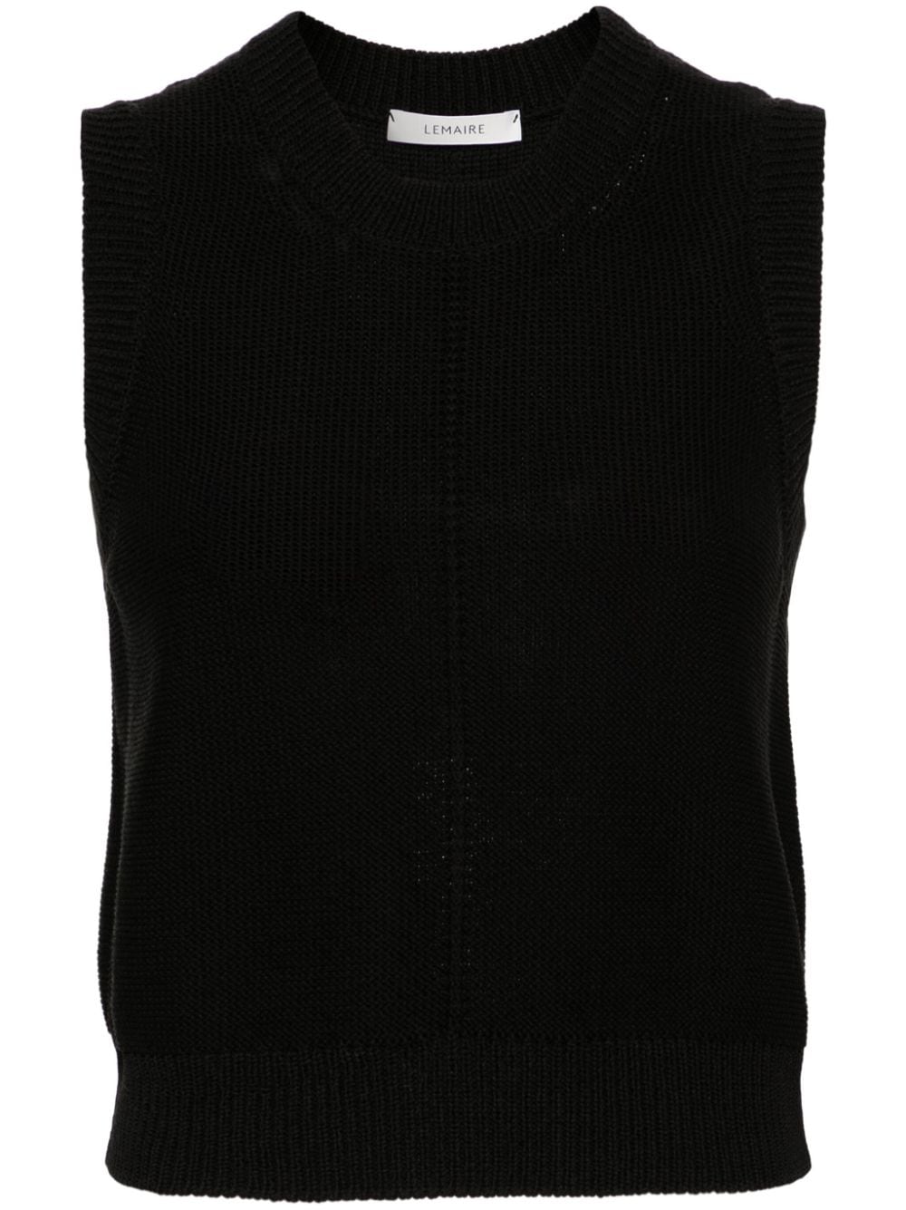 LEMAIRE sleeveless cropped vest - Black von LEMAIRE