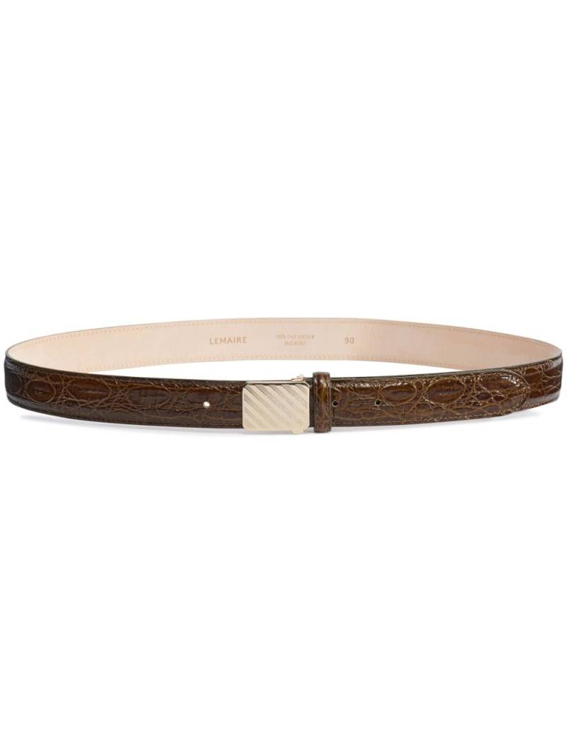 LEMAIRE sliding-buckle leather belt - Green von LEMAIRE