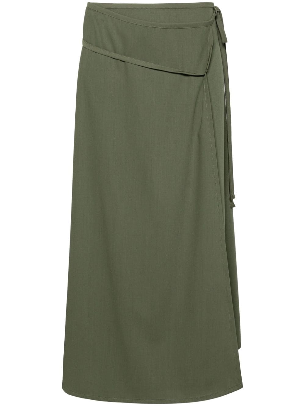 LEMAIRE tied wrap midi skirt - Green von LEMAIRE