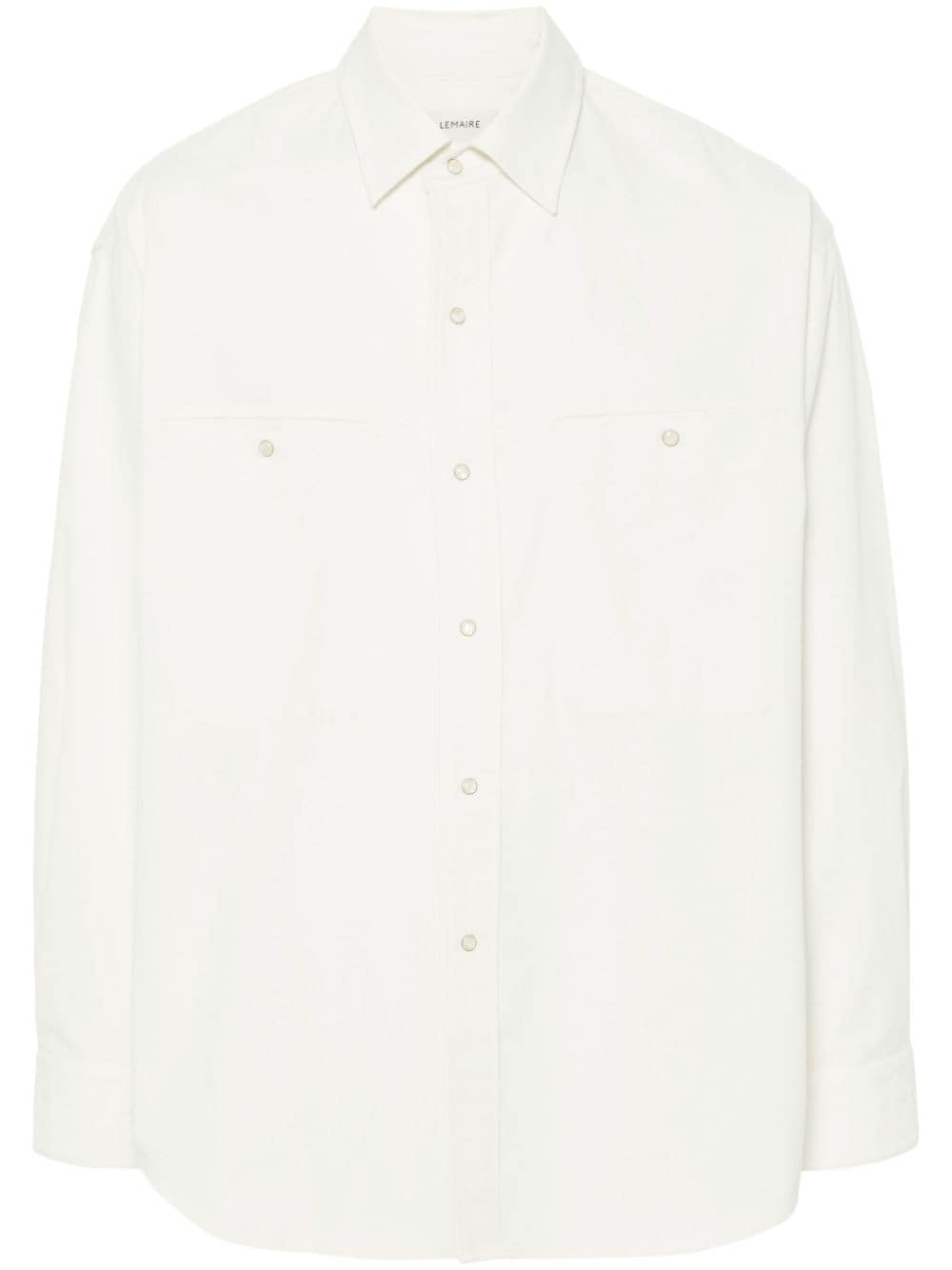 LEMAIRE twill cotton shirt - White von LEMAIRE