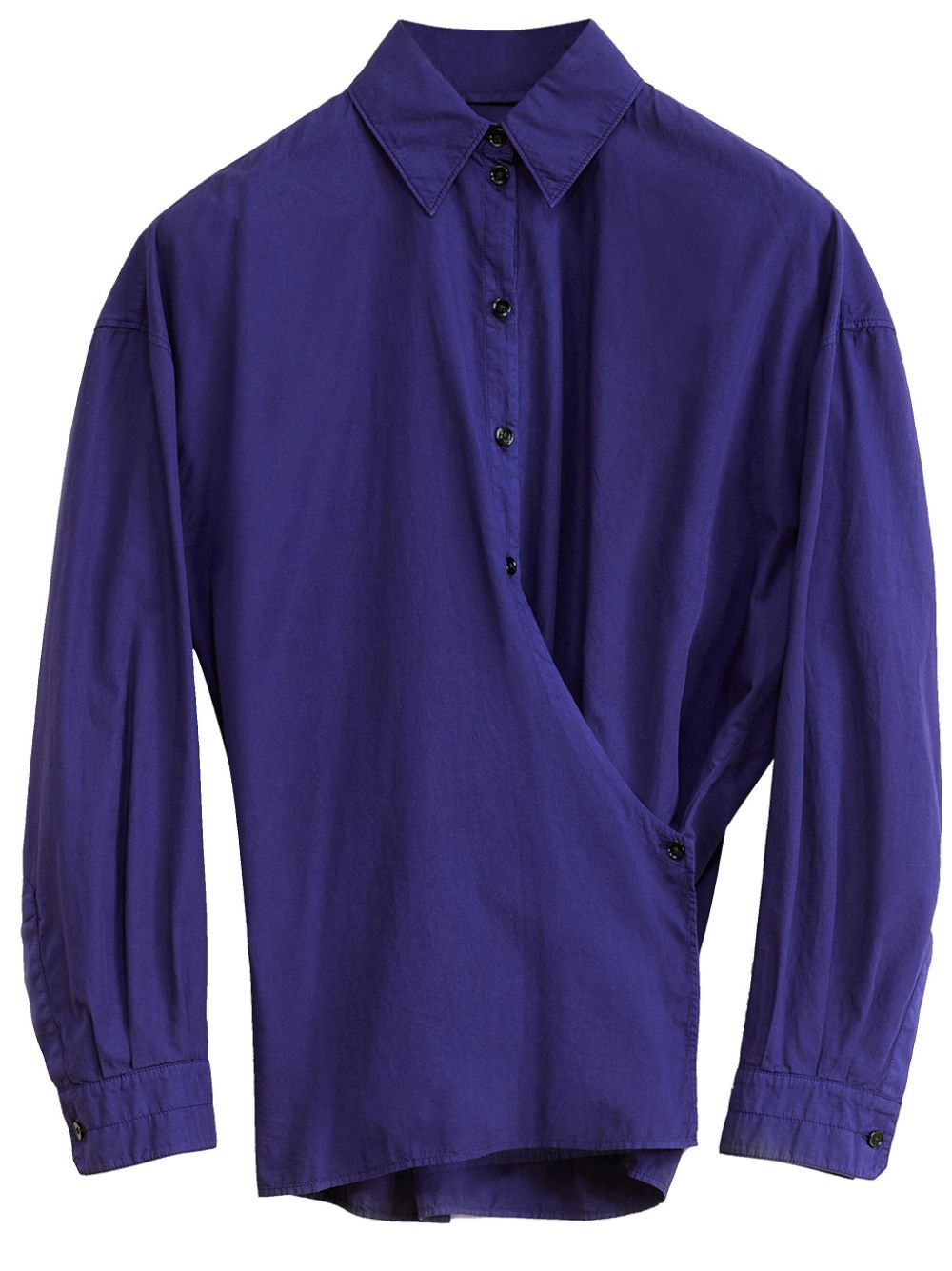 LEMAIRE twisted-front poplin shirt - Purple von LEMAIRE