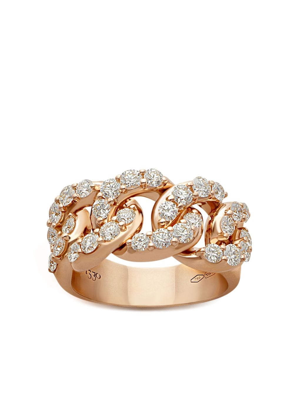 LEO PIZZO 18kt rose gold diamond Groumette ring - Pink von LEO PIZZO
