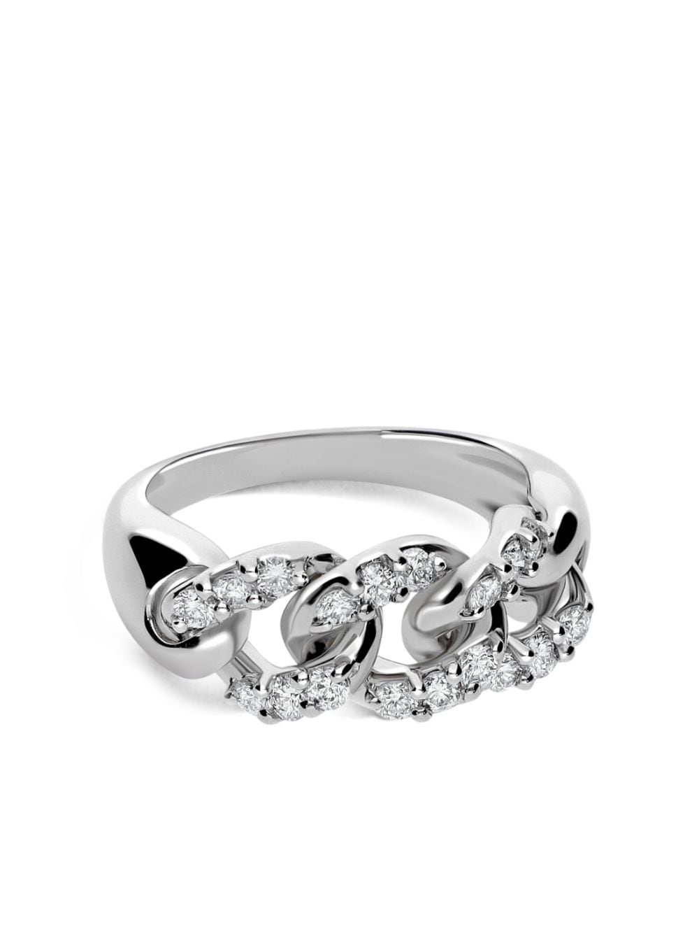 LEO PIZZO 18kt white gold Groumette diamond ring - Silver von LEO PIZZO