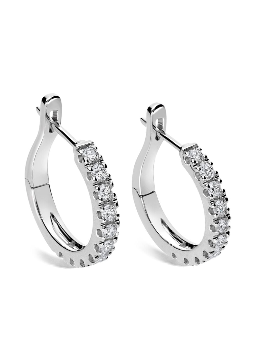 LEO PIZZO 18kt white gold diamond hoop earrings - Silver von LEO PIZZO