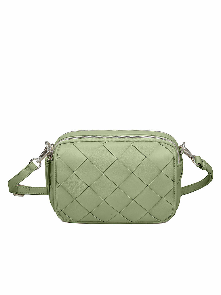 LES VISIONNAIRES Ledertasche - Mini Bag EMILY WEAVE grün von LES VISIONNAIRES