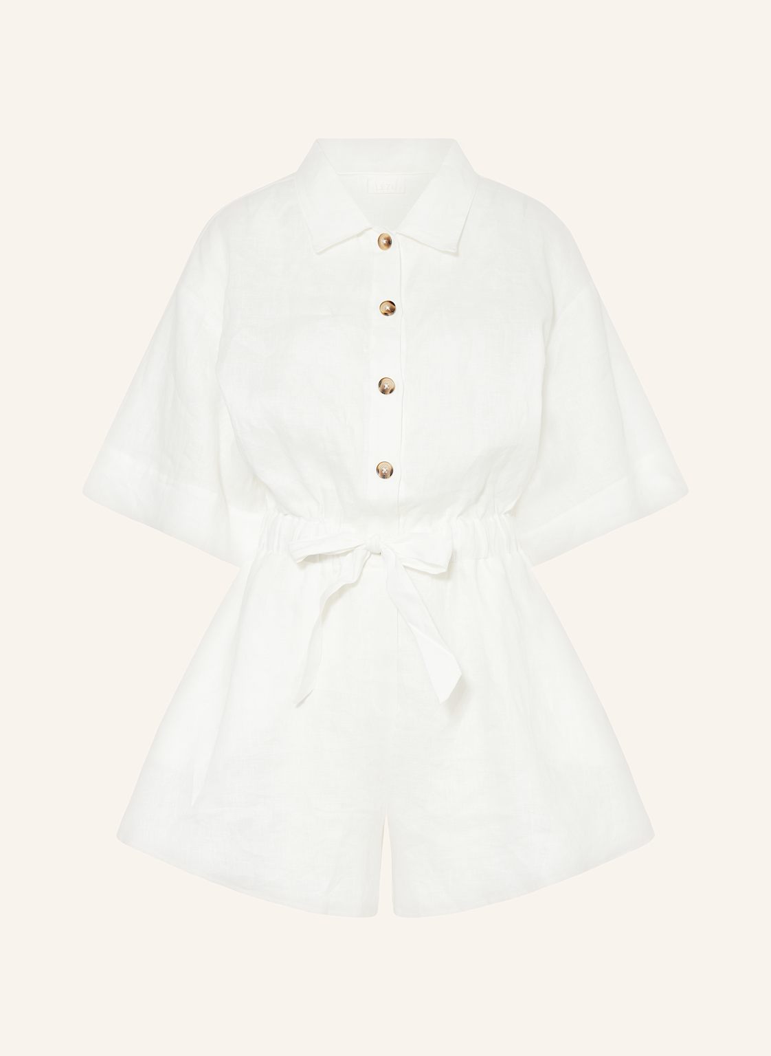 Lezu Leinen-Jumpsuit Cleo weiss Lezu Leinen-Jumpsuit Cleo weiss von LEZU