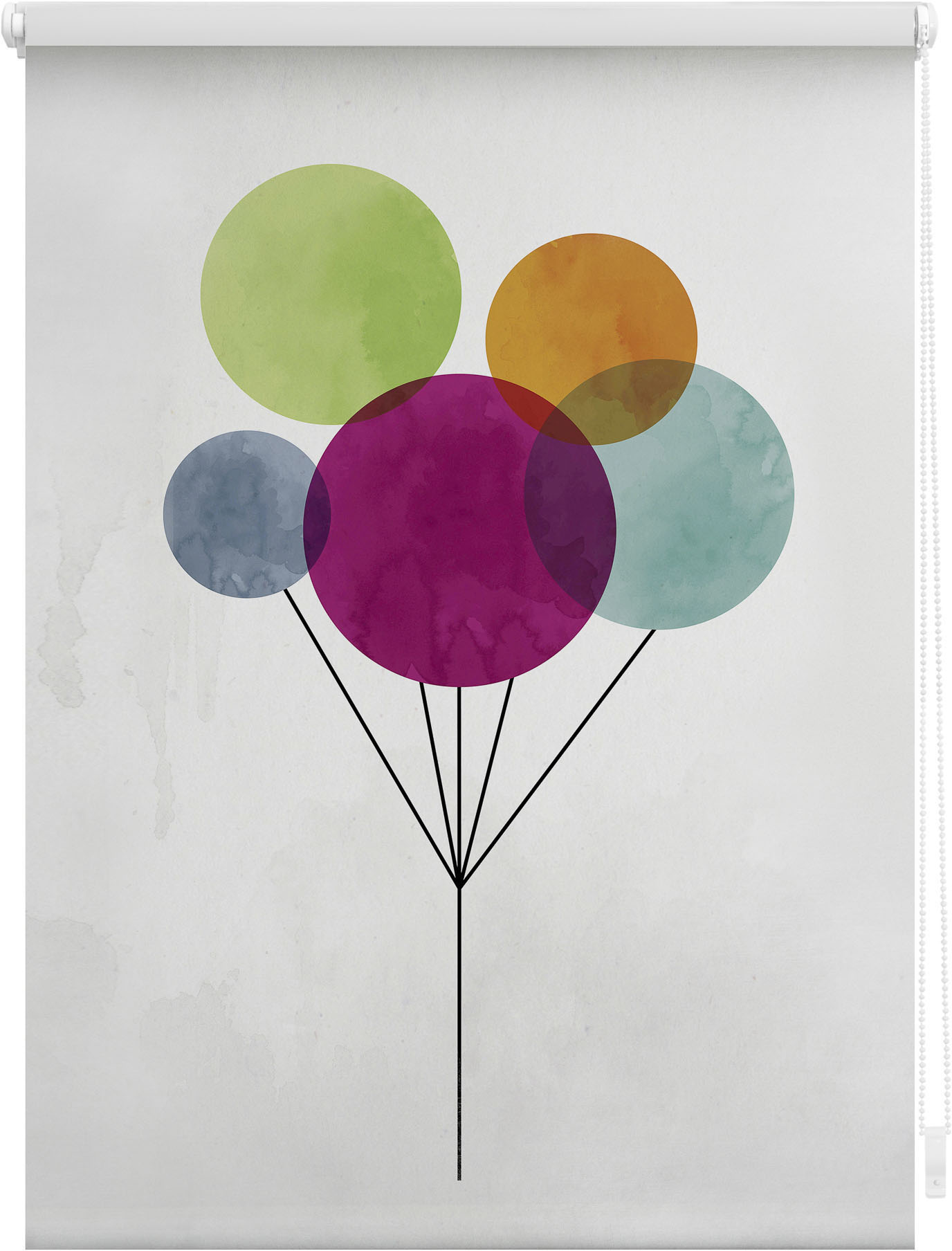 LICHTBLICK ORIGINAL Seitenzugrollo »Klemmfix Motiv Ballon«, Lichtschutz, ohne Bohren, freihängend, bedruckt von LICHTBLICK ORIGINAL