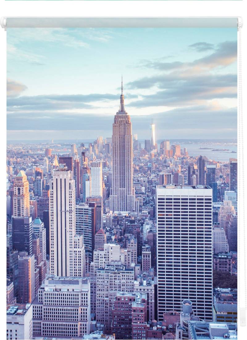 LICHTBLICK ORIGINAL Seitenzugrollo »Klemmfix Motiv New York«, Lichtschutz, ohne Bohren, freihängend, bedruckt von LICHTBLICK ORIGINAL
