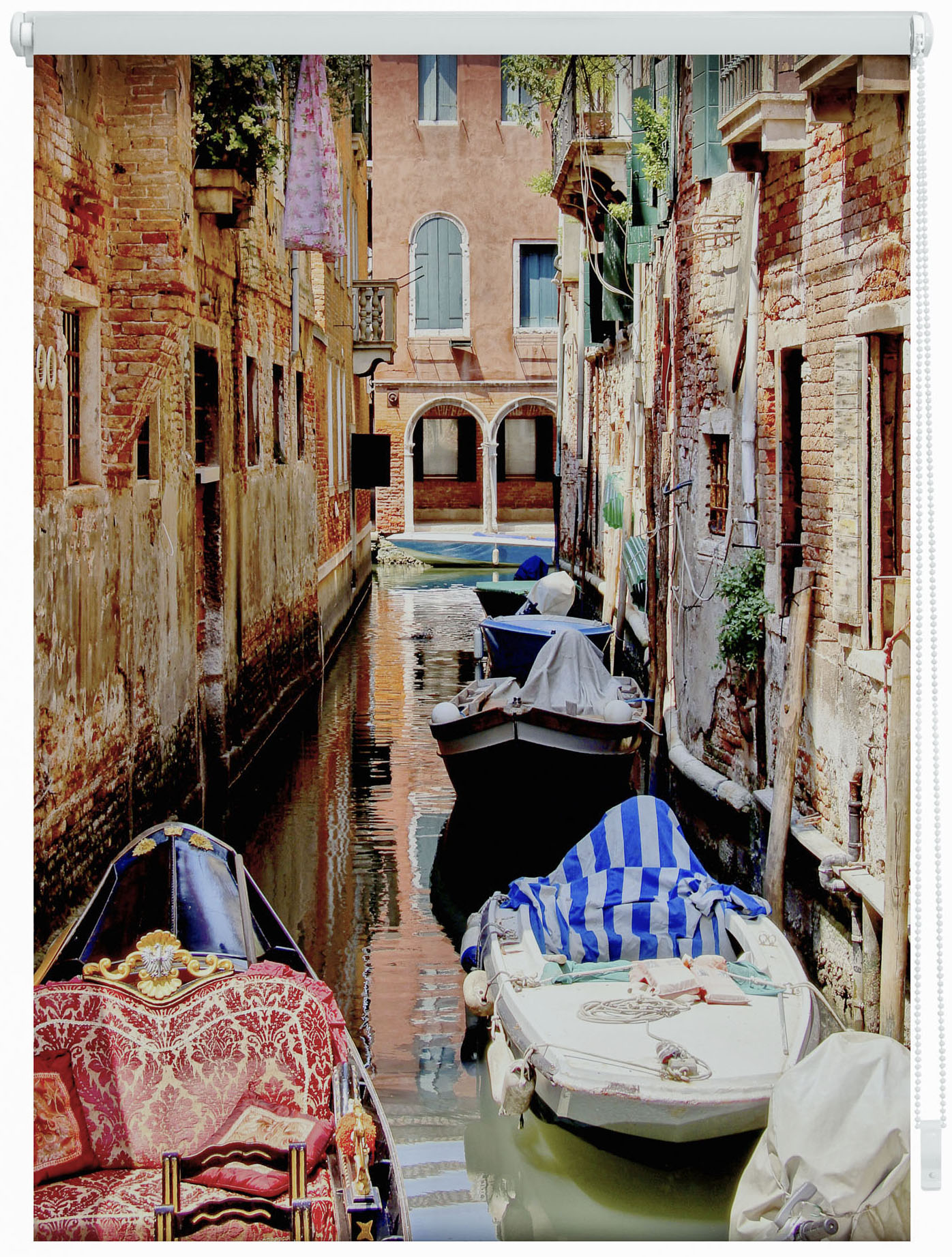 LICHTBLICK ORIGINAL Seitenzugrollo »Klemmfix Motiv Venedig Gondola«, Lichtschutz, ohne Bohren, freihängend, bedruckt von LICHTBLICK ORIGINAL