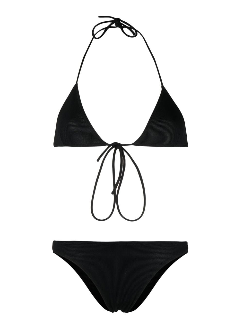 LIDO ribbed-knit bikini - Black von LIDO