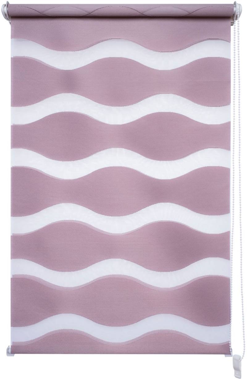 Liedeco Doppelrollo »Wave«, Lichtschutz, ohne Bohren, freihängend, Klemmfix-DUO-Rollo, Doppelrollo "Wave" von LIEDECO