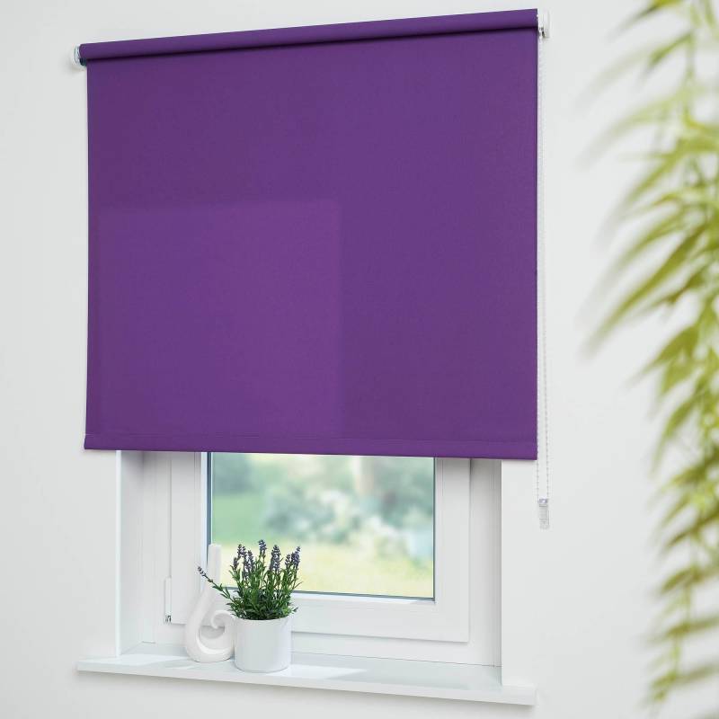 Liedeco Seitenzugrollo »Uni«, Lichtschutz, mit Bohren, freihängend, Welle 36 mm stabiler Kettenzug von LIEDECO
