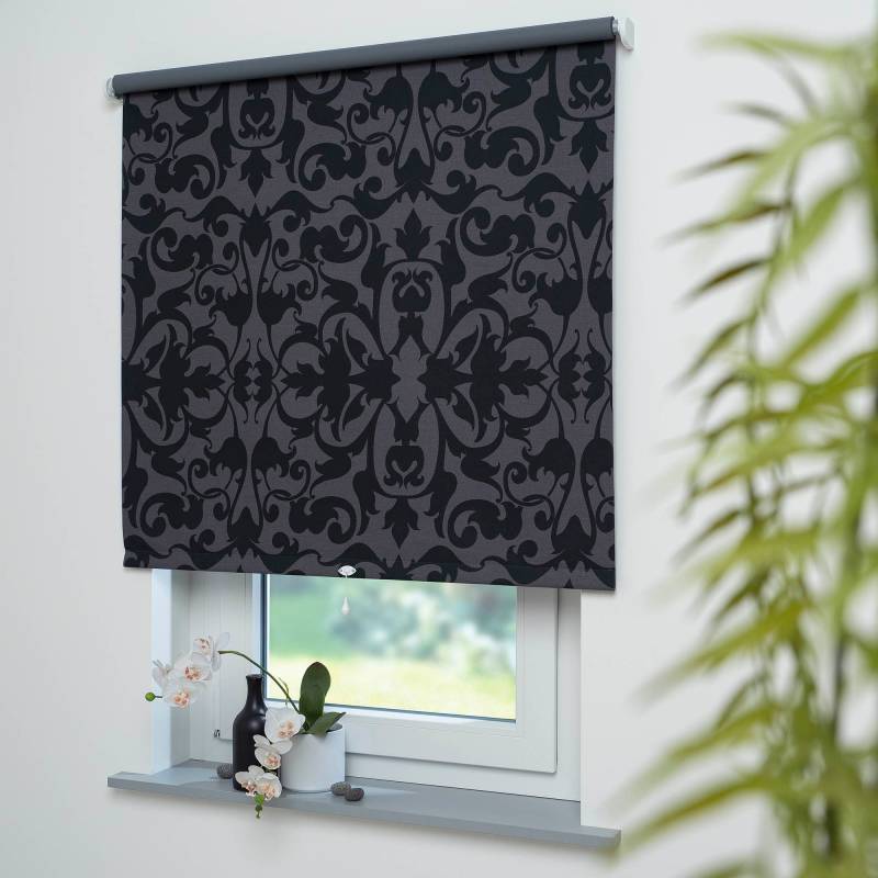 Liedeco Springrollo »Ornament«, verdunkelnd, mit Bohren, freihängend, Rollowelle 36 mm, starke Feder von LIEDECO