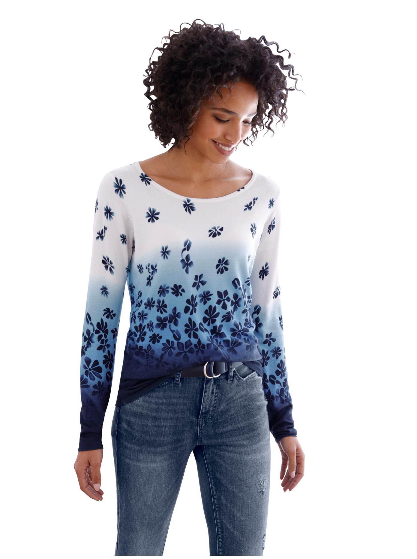 heine Strickpullover »Druck-Pullover« von heine