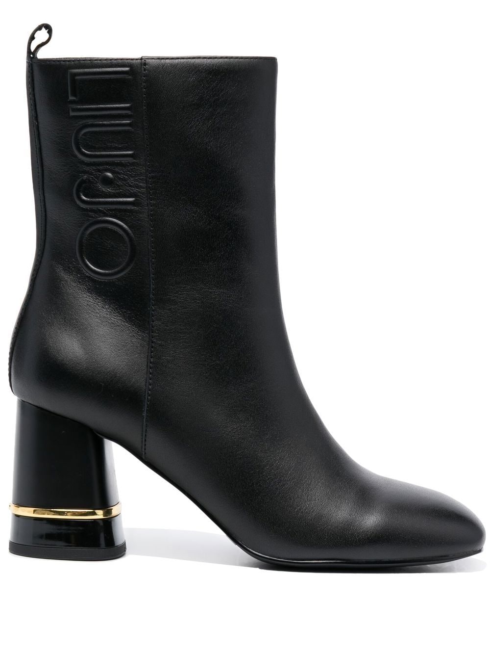 LIU JO 80mm leather ankle-boots - Black von LIU JO