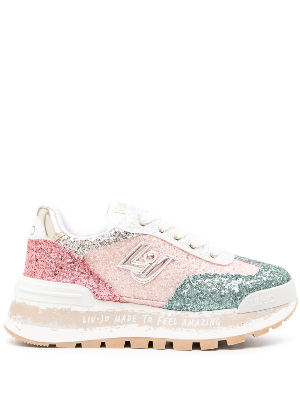 LIU JO Amazing glittery sneakers - Pink von LIU JO