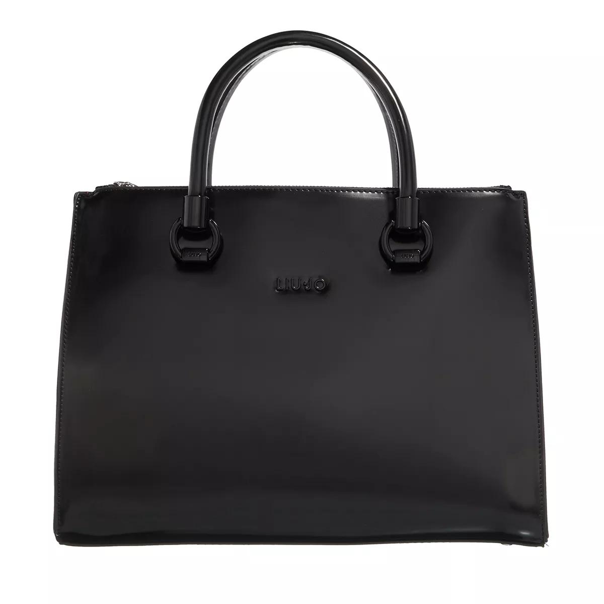 LIU JO Henkeltasche - M Satchel Double Zip - Gr. unisize - in Schwarz - für Damen von LIU JO