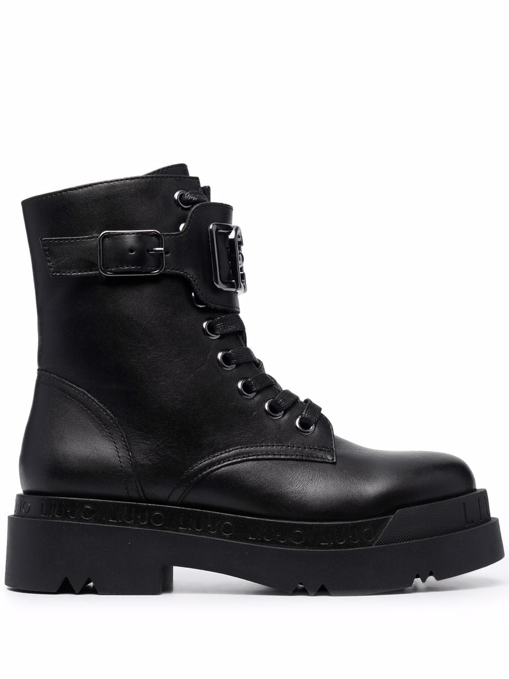 LIU JO Love 15 buckle strap boots - Black von LIU JO