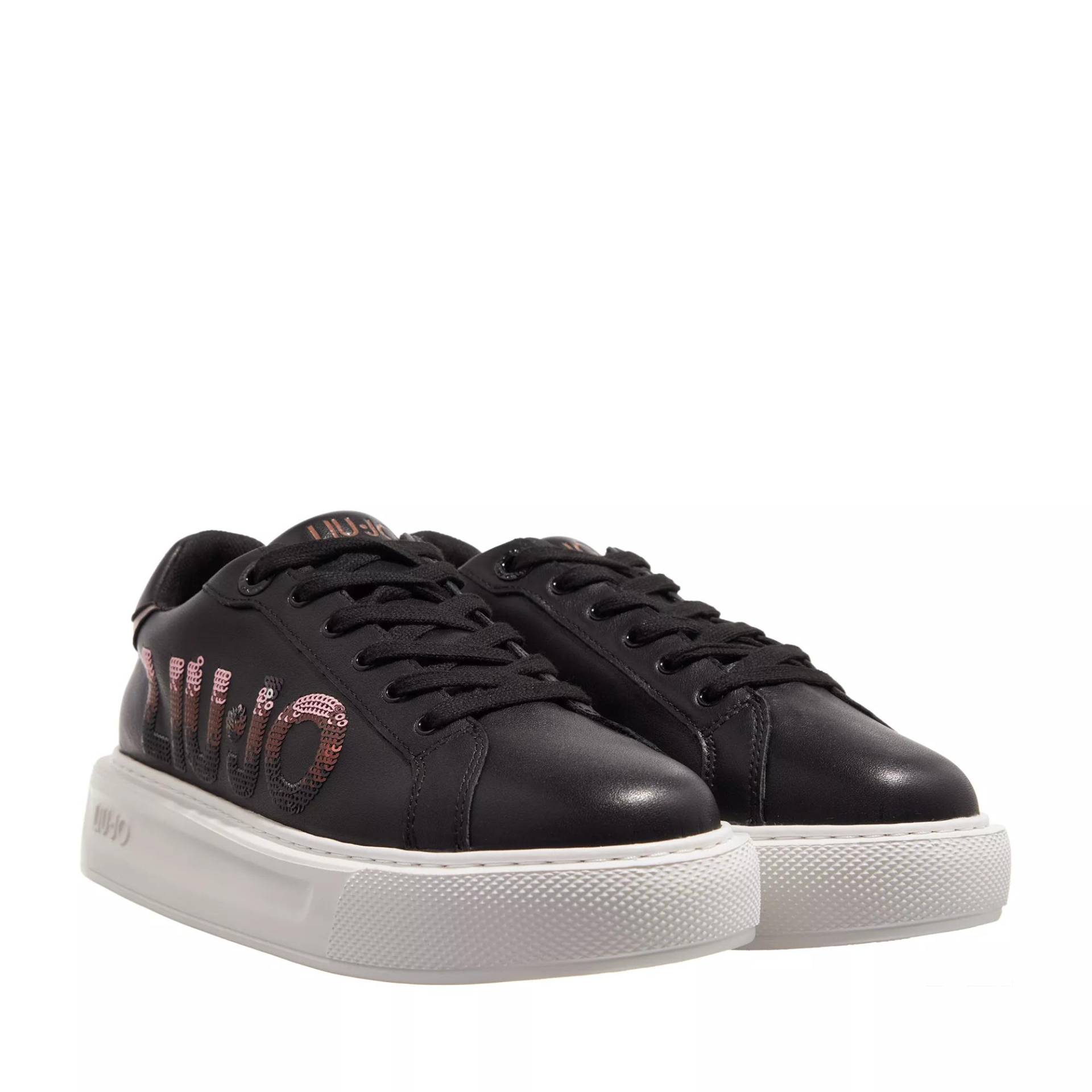 LIU JO Sneakers - Kylie 22  Sneaker Calf Leather Sequins - Gr. 37 (EU) - in Schwarz - für Damen von LIU JO