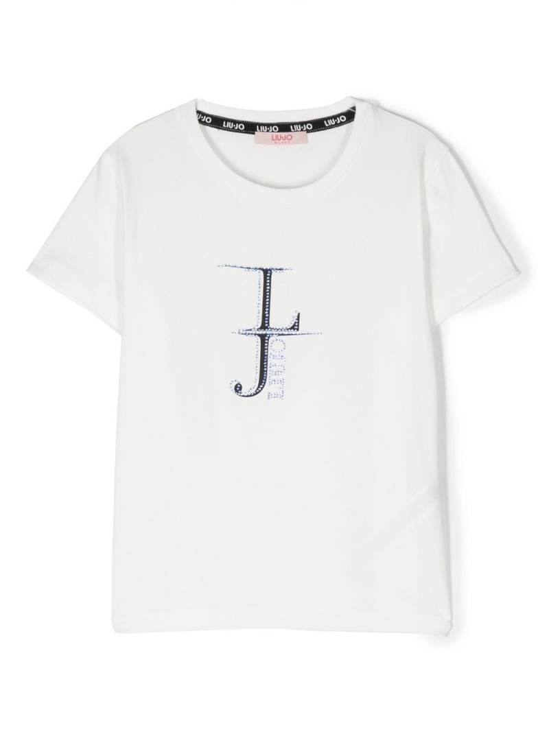 Liu Jo Kids Stud logo-print T-shirt - White von Liu Jo Kids