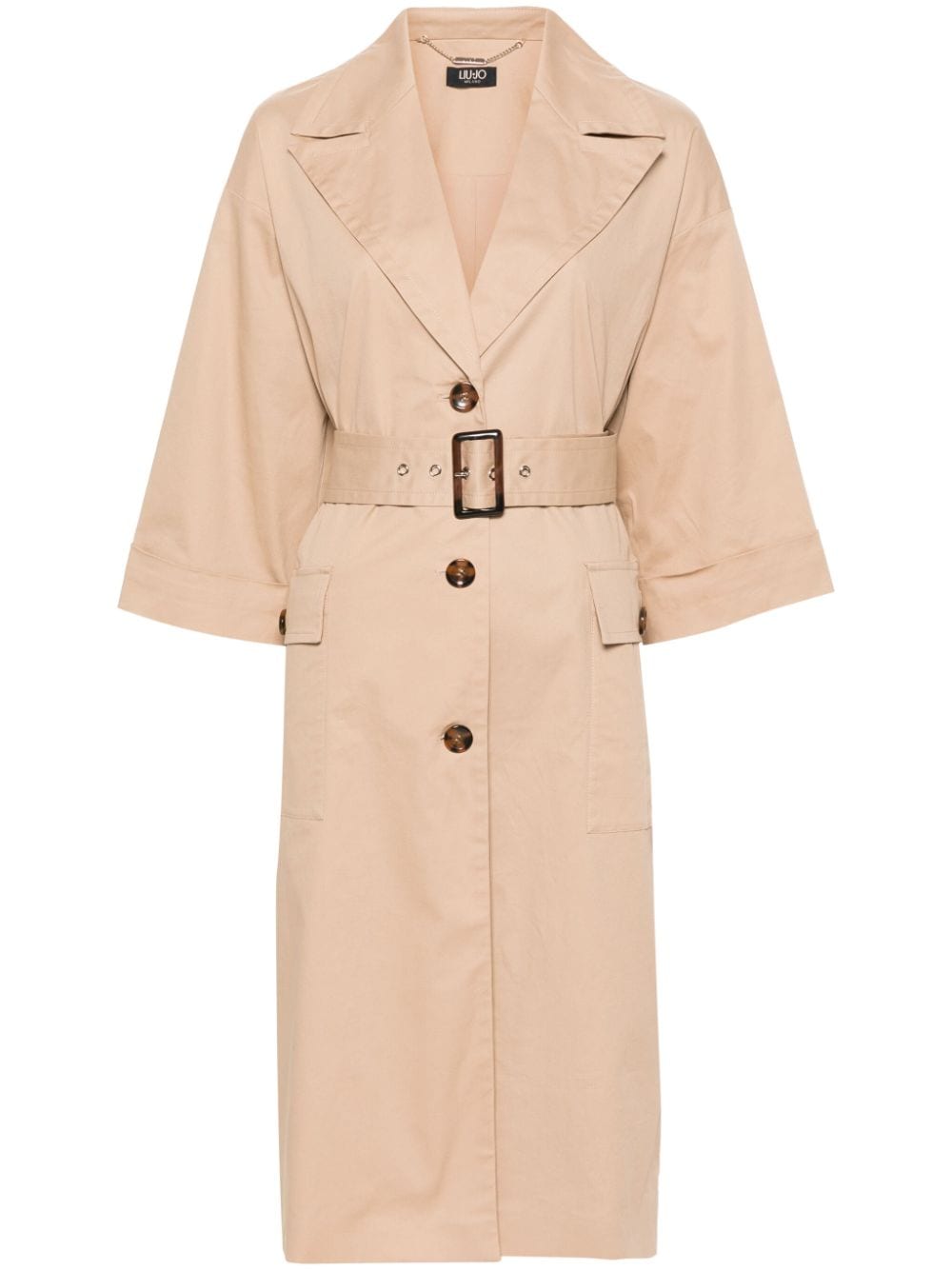 LIU JO belted gabardine trench coat - Neutrals von LIU JO