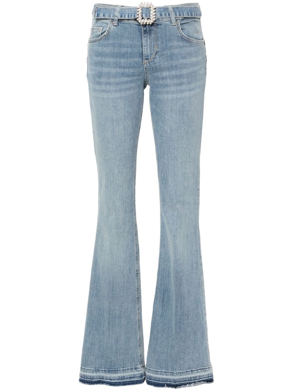 LIU JO belted mid-rise flared jeans - Blue von LIU JO