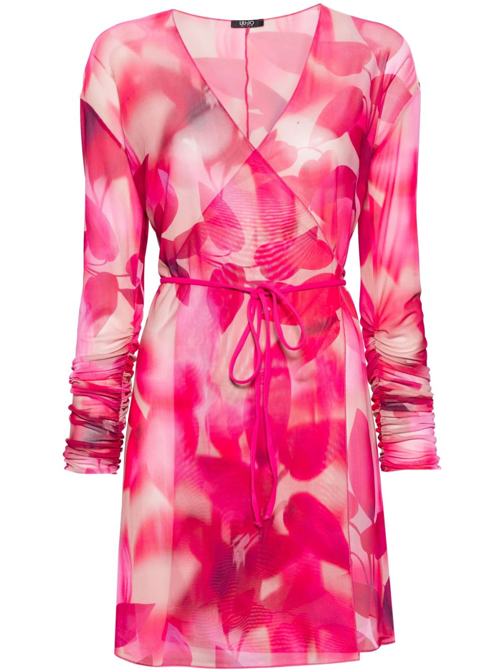 LIU JO botanical-print wrap dress - Pink von LIU JO