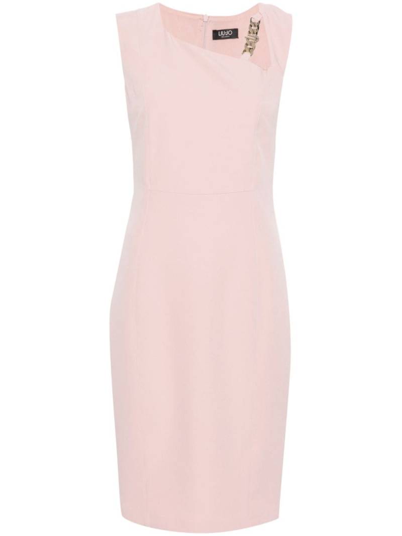 LIU JO chain-detail crepe midi dress - Pink von LIU JO