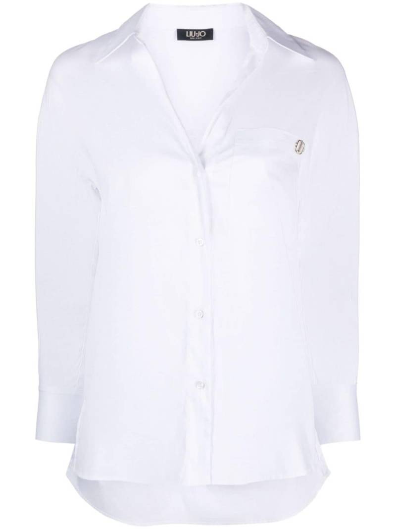 LIU JO chest-pocket long-sleeve shirt - White von LIU JO