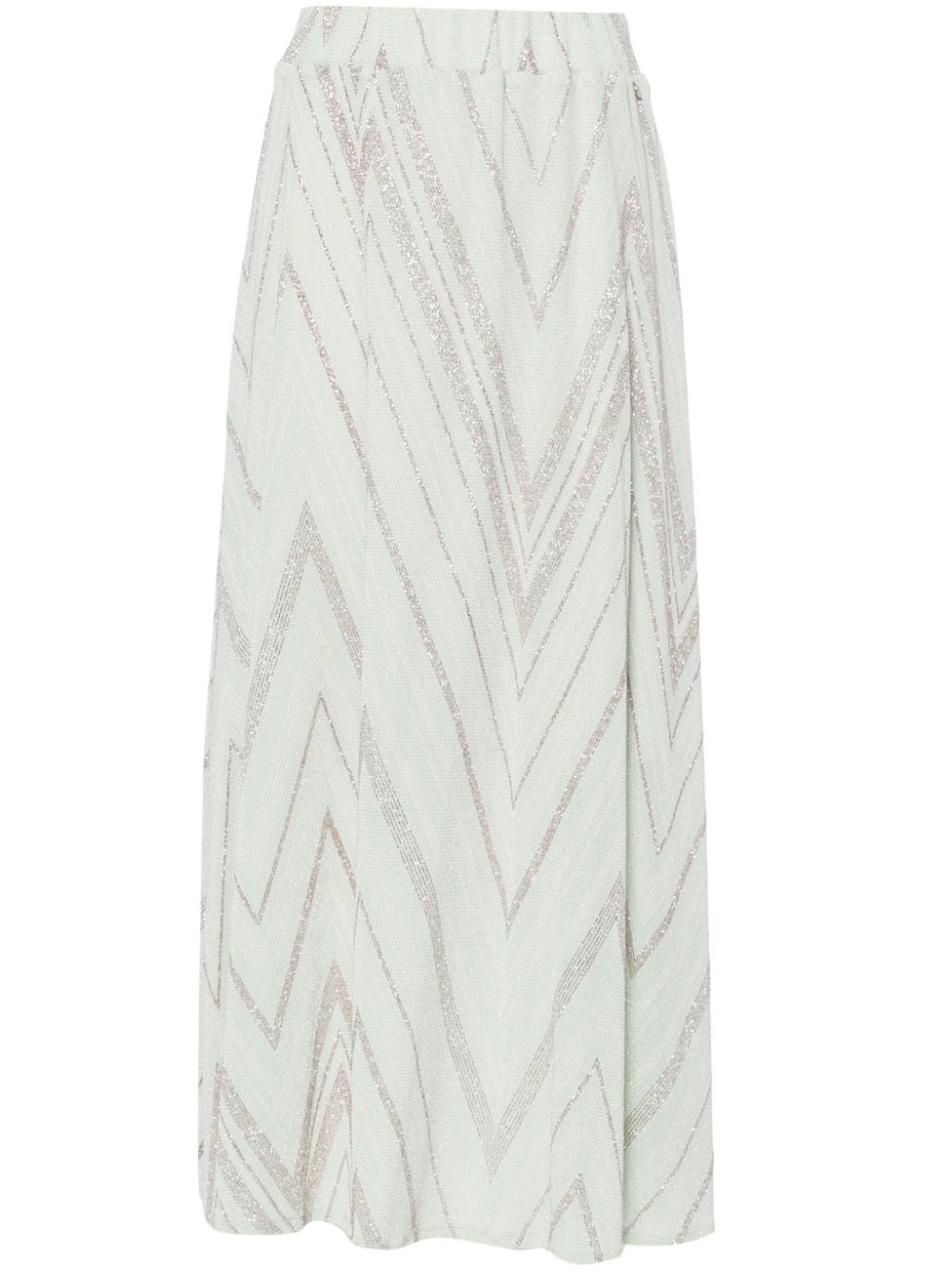 LIU JO chevron maxi skirt - Green von LIU JO