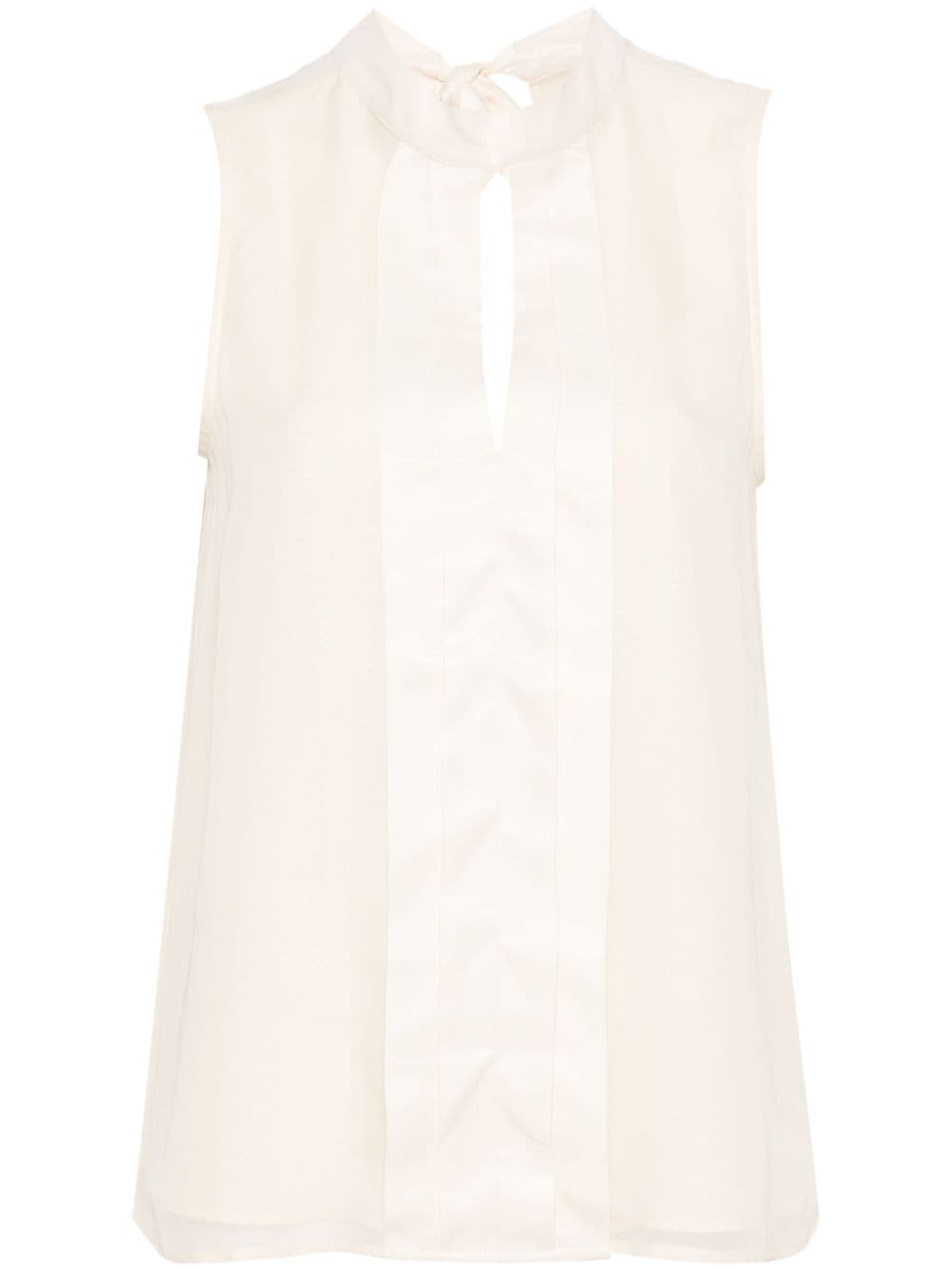 LIU JO crepe pleated blouse - Neutrals von LIU JO