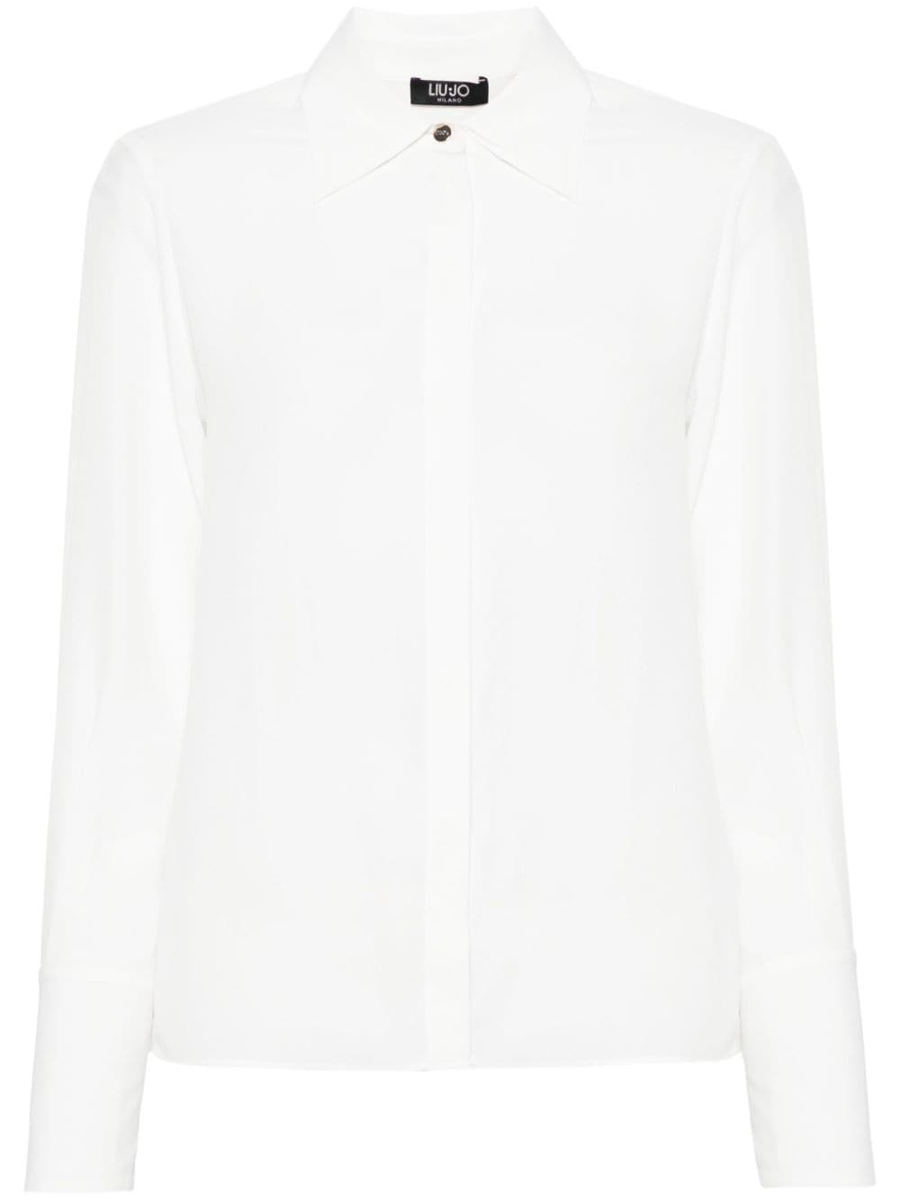 LIU JO crepe-textured shirt - White von LIU JO