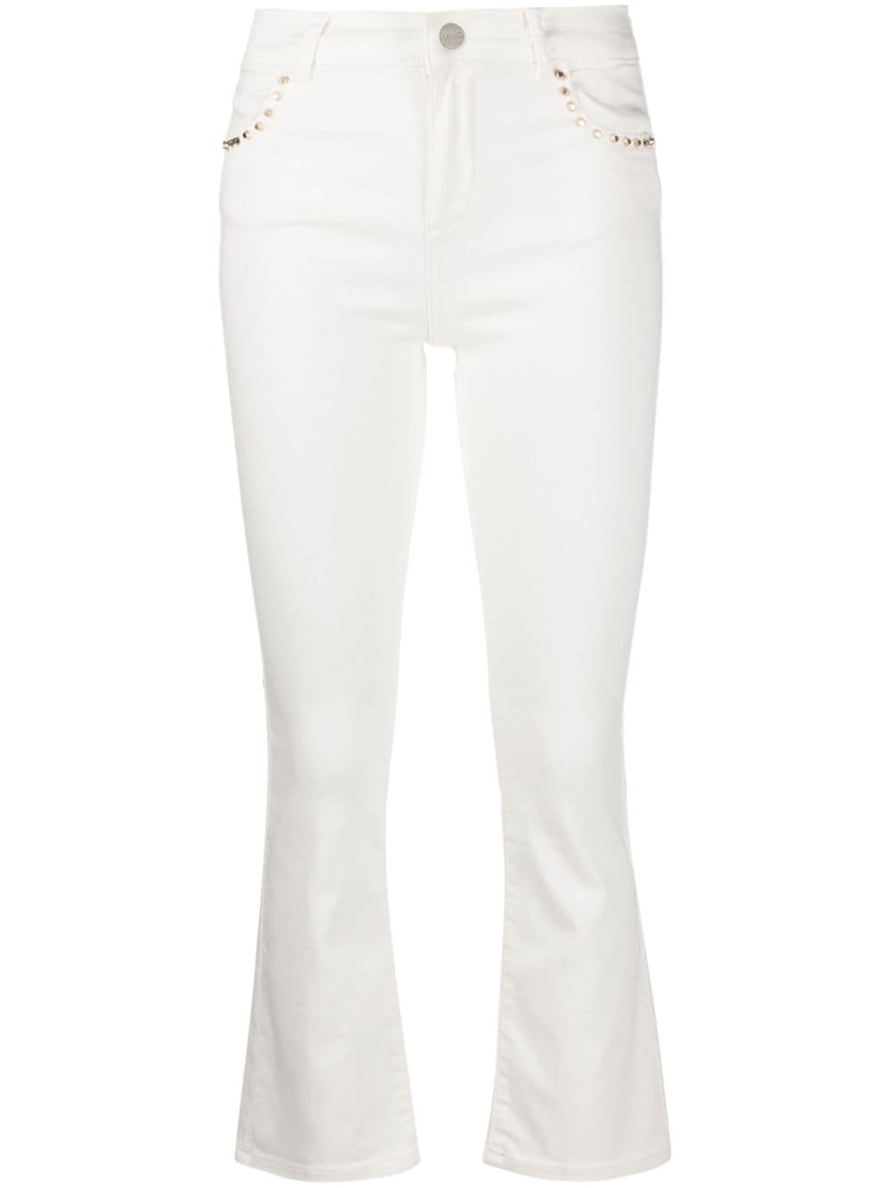 LIU JO cropped bootcut jeans - White von LIU JO