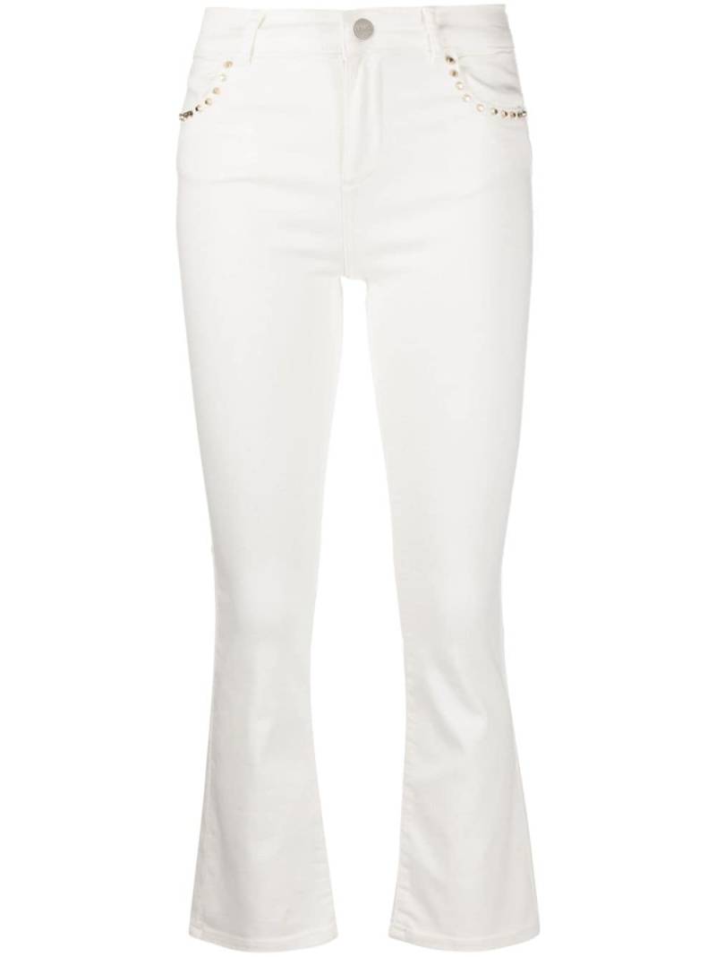 LIU JO cropped bootcut jeans - White von LIU JO