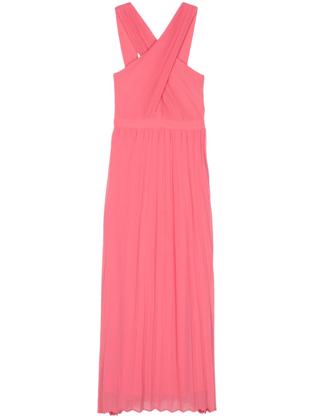 LIU JO crossover-neck pleated maxi dress - Pink von LIU JO