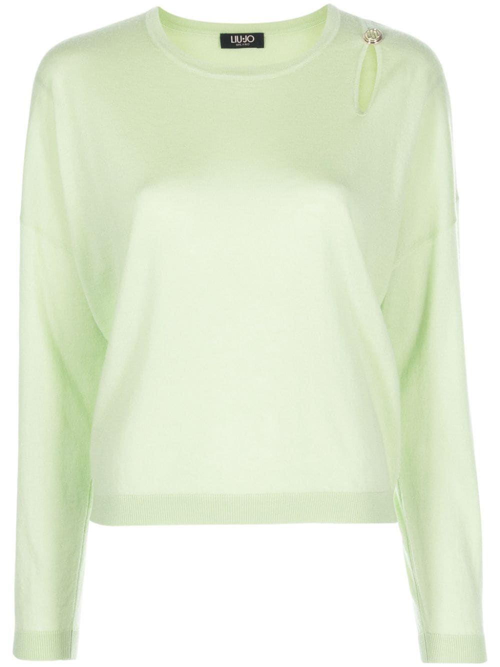 LIU JO cut out-detail round-neck jumper - Green von LIU JO