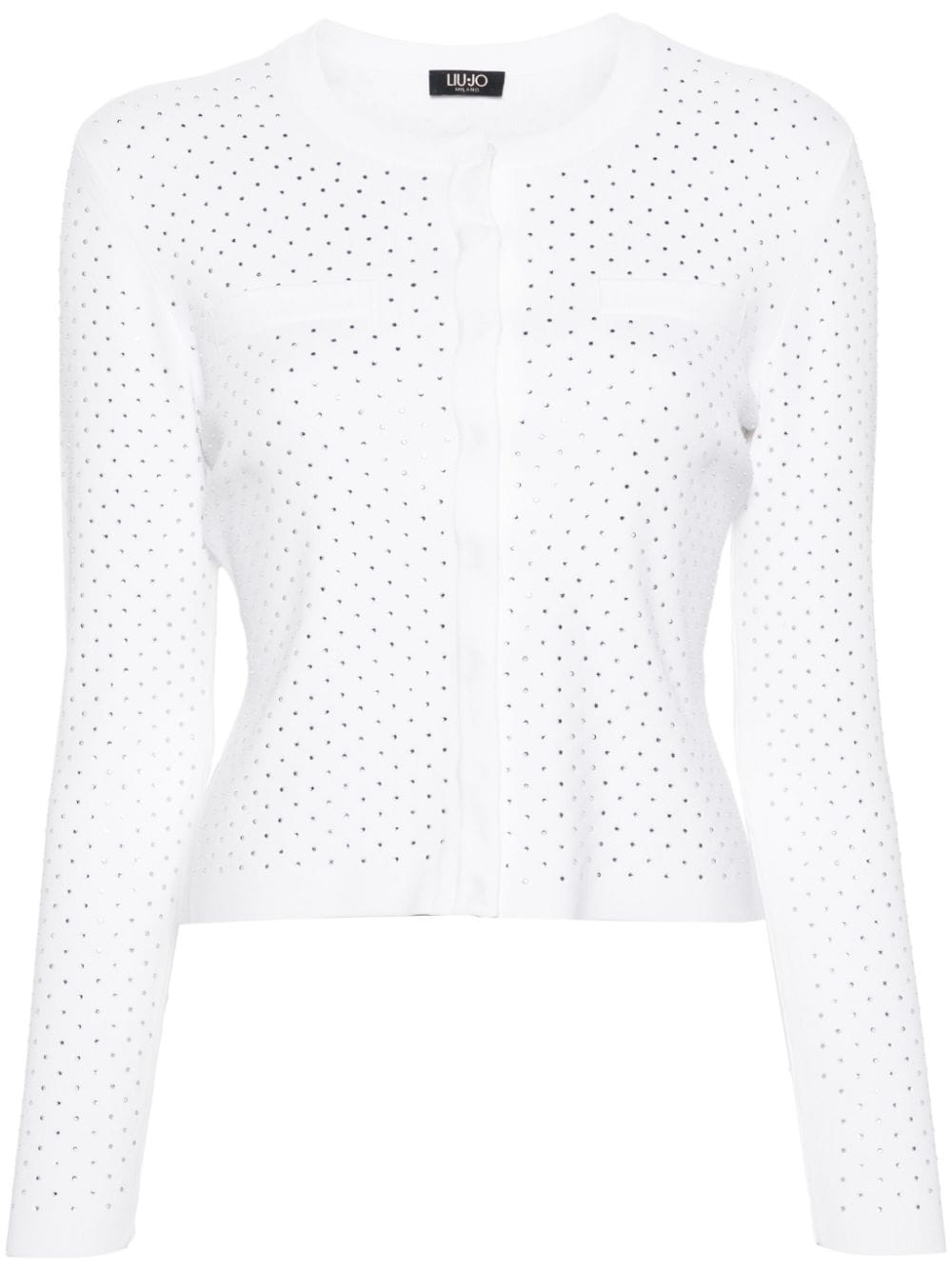 LIU JO embellished fine-knit cardigan - White von LIU JO
