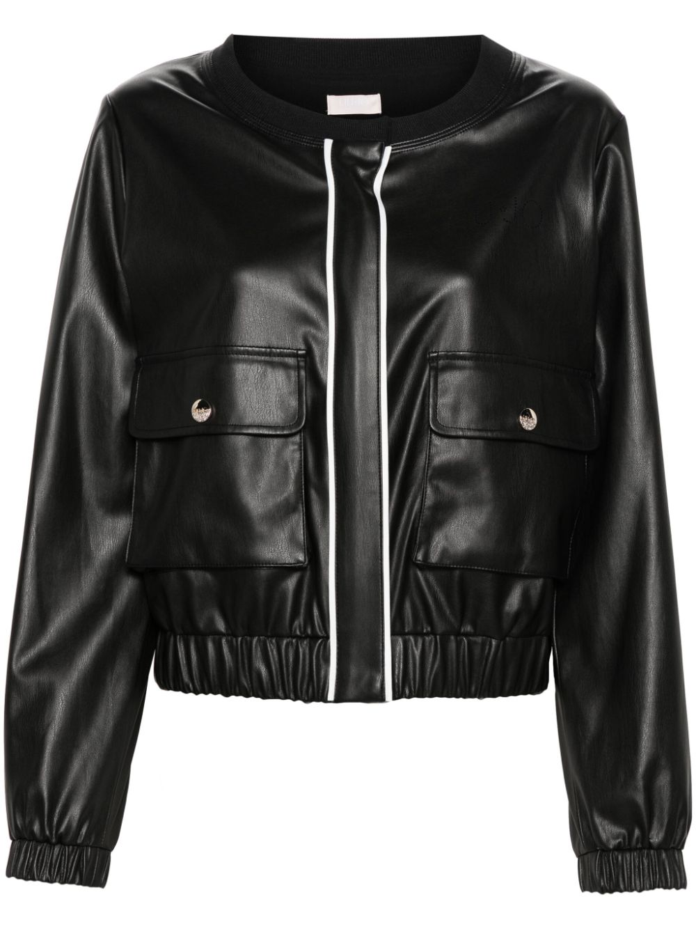 LIU JO faux-leather bomber jacket - Black von LIU JO