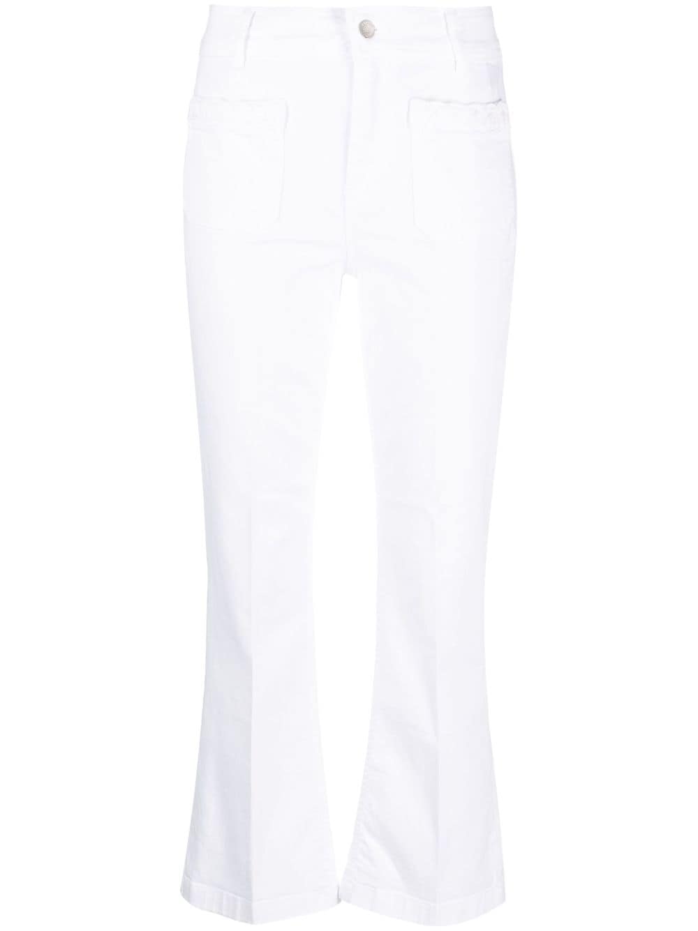 LIU JO flared cropped trousers - White von LIU JO