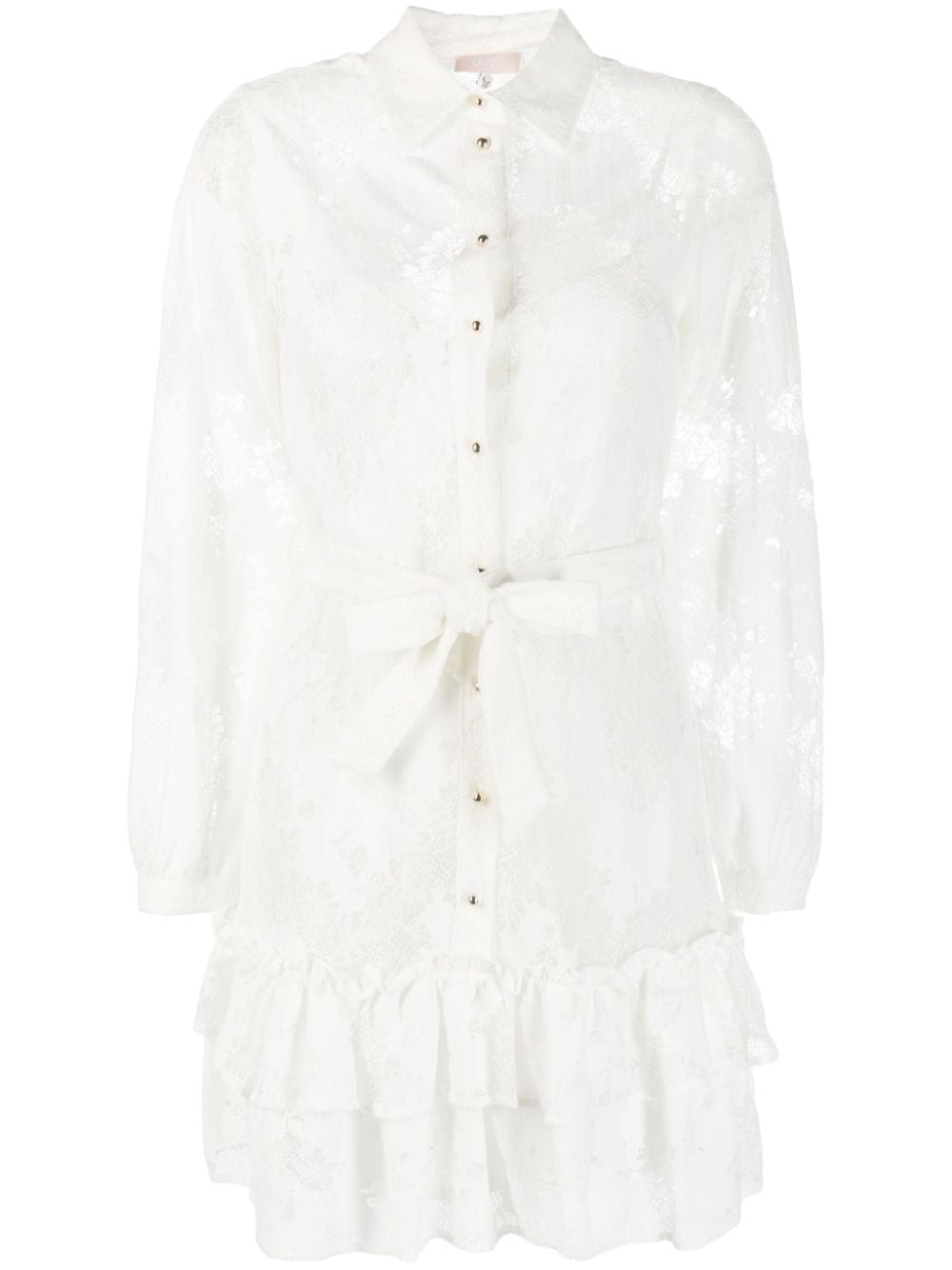 LIU JO floral-lace short dress - White von LIU JO