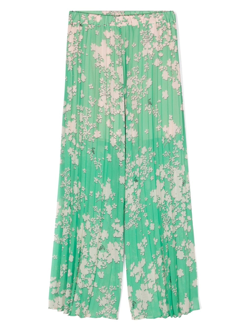 Liu Jo Kids floral-print pleated trousers - Green von Liu Jo Kids