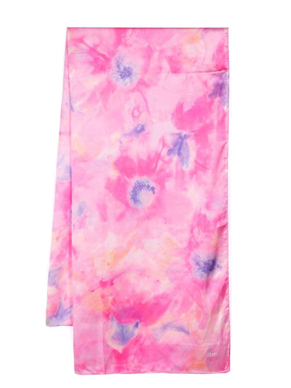 LIU JO floral-print satin scarf - Pink von LIU JO