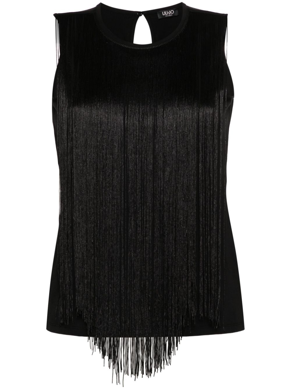 LIU JO fringed tank top - Black von LIU JO