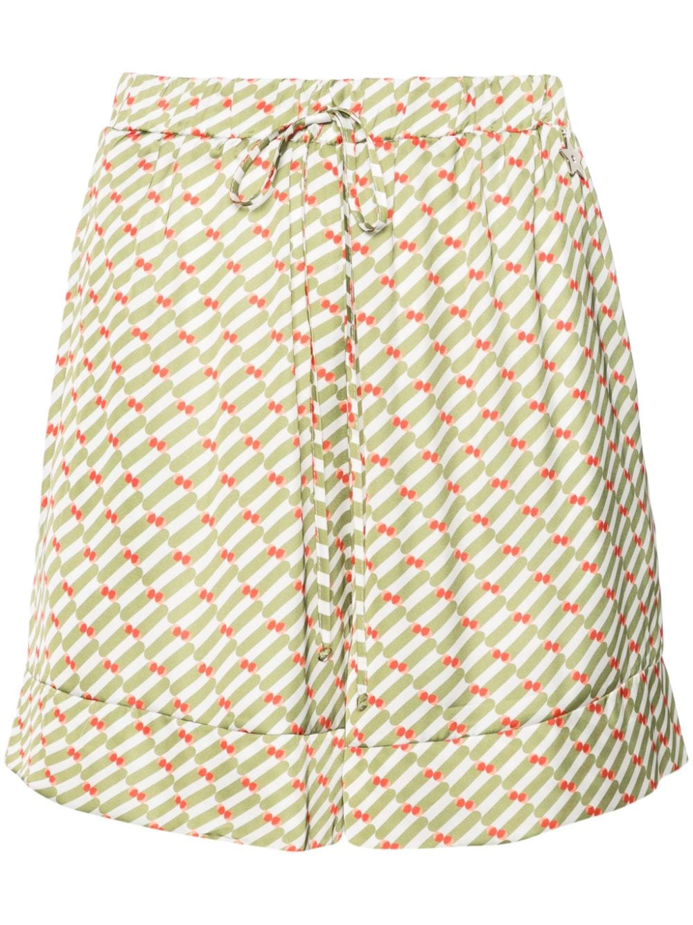 LIU JO geometric-print satin shorts - Green von LIU JO