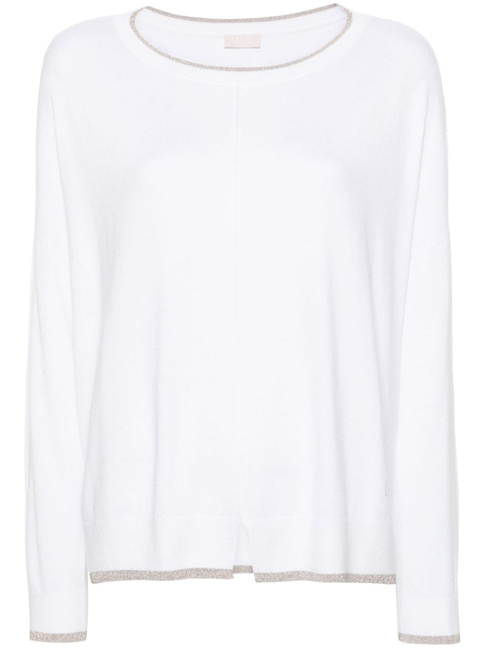 LIU JO glitter-trim jumper - White von LIU JO