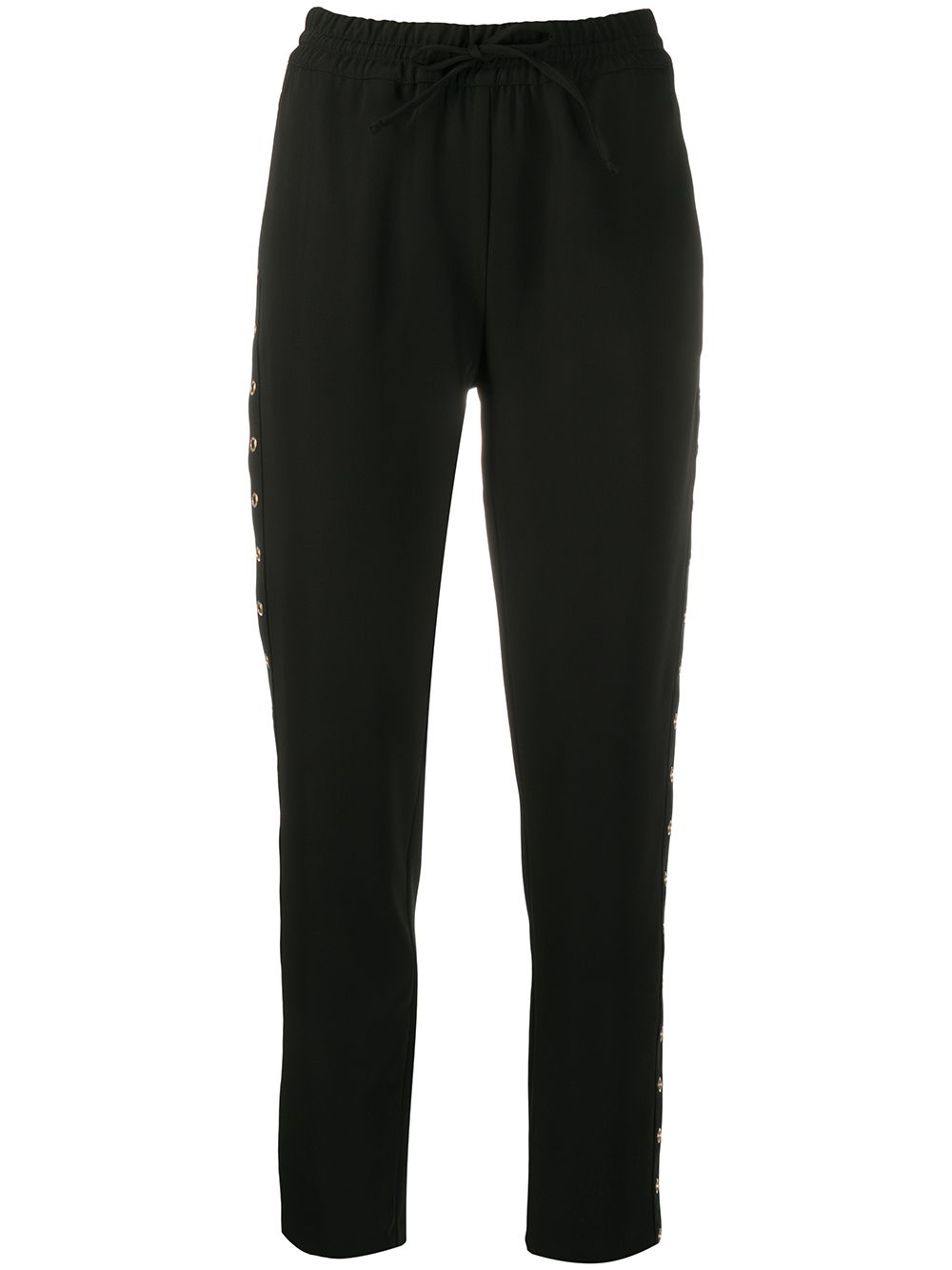 LIU JO high-rise drawstring trousers - Black von LIU JO