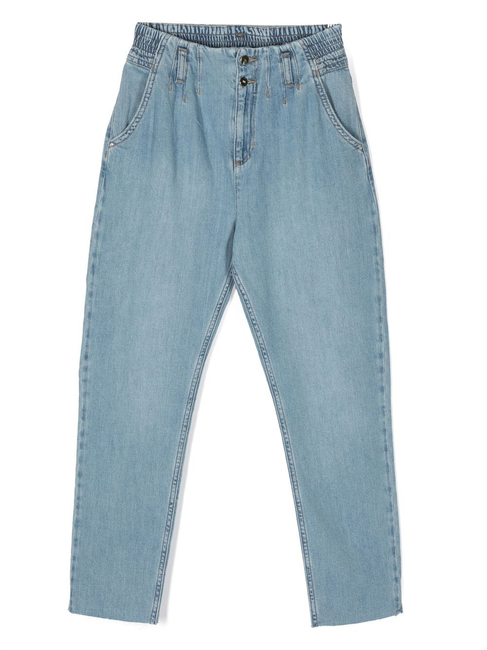 Liu Jo Kids high-waist washed denim trousers - Blue von Liu Jo Kids