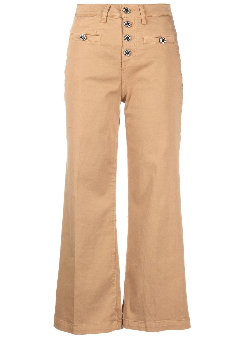 LIU JO high-waisted cropped trousers - Brown von LIU JO
